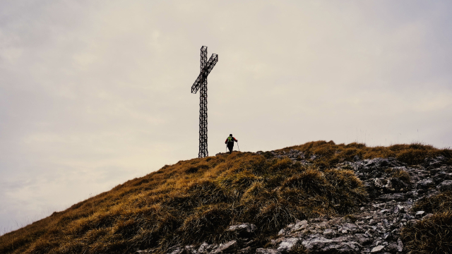 cross_hiker_hillside_unsplash