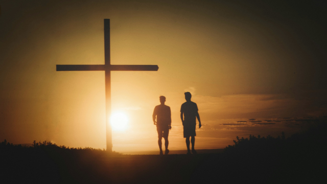 pair_walking_sunrise_cross_unsplash