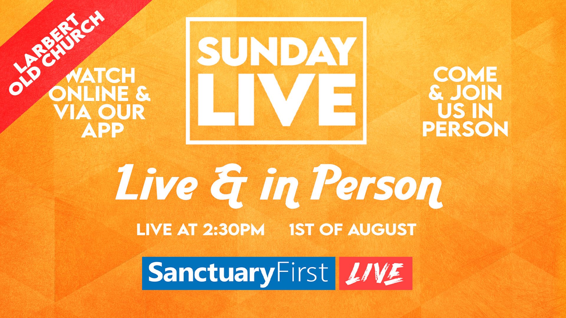 Sunday Live - Live & In Person