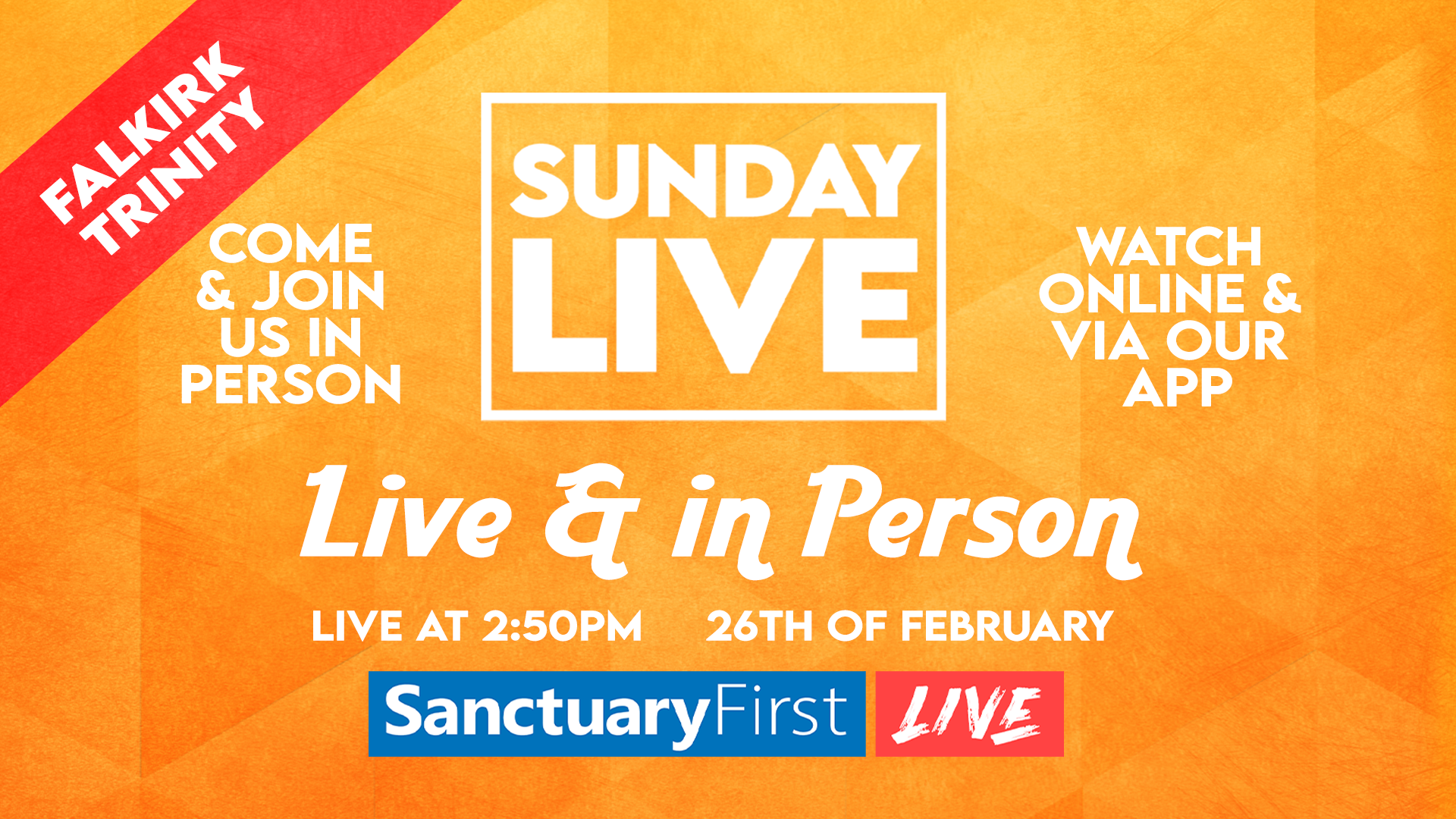 Sunday Live - Live & In Person